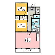 喜多山ハイツ  ｜ 愛知県名古屋市守山区野萩町（賃貸マンション2LDK・4階・51.03㎡） その2