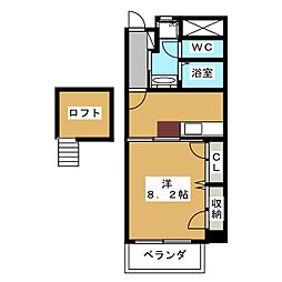 駒・コネクション21 7階1DKの間取り