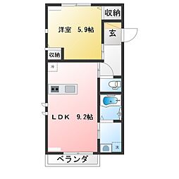 ザ・レジデンス白沢A 1LDKの間取図画像