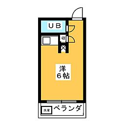 サンパレス小幡 ワンルームの間取図画像