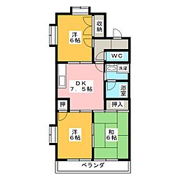 ファミール向台 3DKの間取図画像