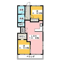 第3サンハイツ大森 1LDKの間取図画像