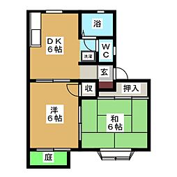 エトアール小幡N 2DKの間取図画像