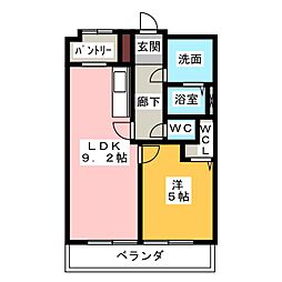 榊原ビル 1LDKの間取図画像