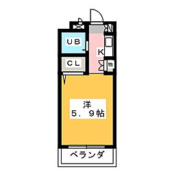 ジョイフル守山 1Kの間取図画像