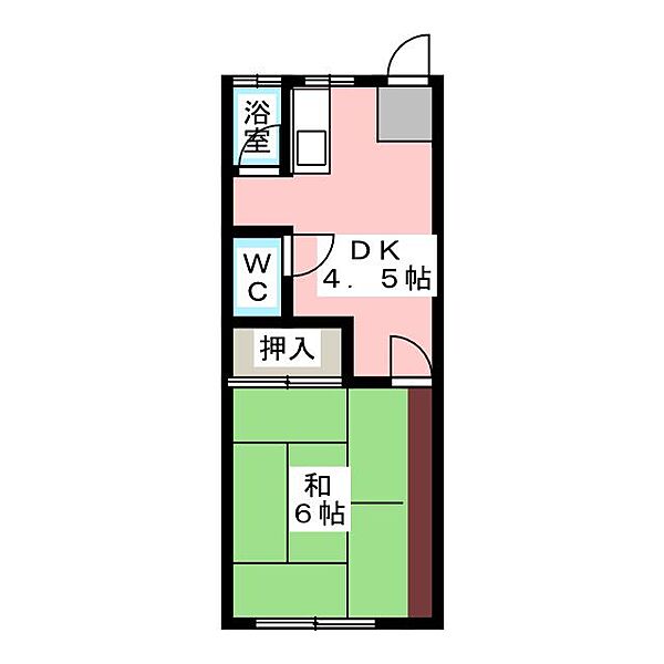 有貴荘 ｜愛知県名古屋市緑区鳴海町字上汐田(賃貸マンション1DK・2階・22.00㎡)の写真 その2