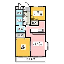 スィエクル21  ｜ 愛知県名古屋市緑区桶狭間切戸（賃貸マンション2LDK・1階・49.50㎡） その2