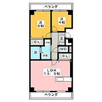 サンフラン楠  ｜ 愛知県名古屋市緑区作の山町（賃貸マンション2LDK・3階・57.48㎡） その2