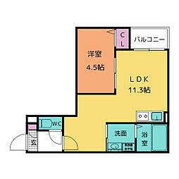 間取図画像 1LDK