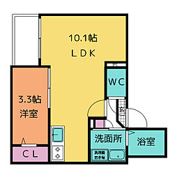 Jack odakaVI 1LDKの間取図画像