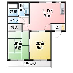 シモン滝ノ水A 2LDKの間取図画像
