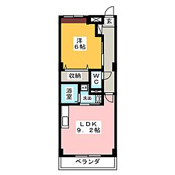 イル・ボヌール 1LDKの間取図画像