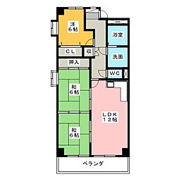 ベルビレッジ上汐田 3LDKの間取図画像