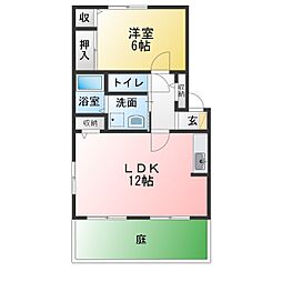 プリエール・T 1LDKの間取図画像