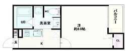 Jack odakaIV 1Kの間取図画像