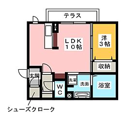 グレイス 1LDKの間取図画像