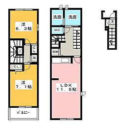 マタンブリエ3 2LDKの間取図画像