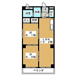 間取図画像 2LDK
