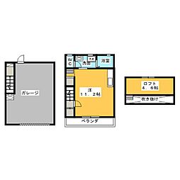 ルーセント東茶屋Ａ 1階ワンルームの間取り