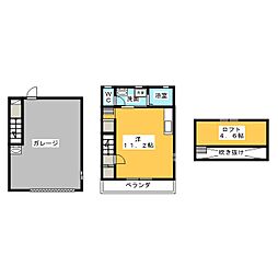 ルーセント東茶屋Ａ 1階ワンルームの間取り
