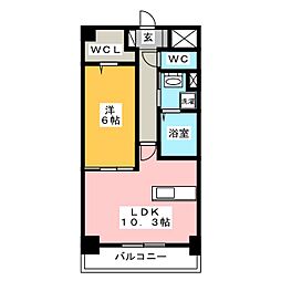 ビアンコネロ 1階1LDKの間取り