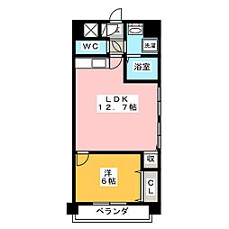 大昂ビル2 1LDKの間取図画像