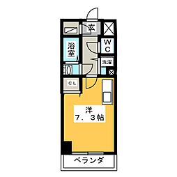 ベレーサ築地口ステーションタワー ワンルームの間取図画像