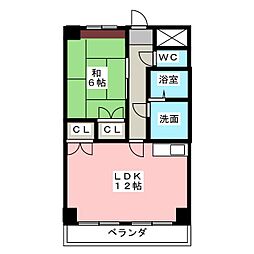 リヴェールチエ 1LDKの間取図画像