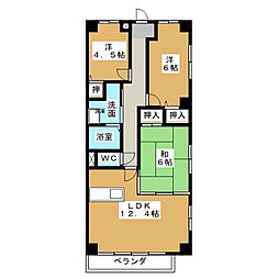ガーデンテラス加藤2番館 3LDKの間取図画像