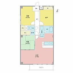 シーズンコート泰明町 2SLDKの間取図画像