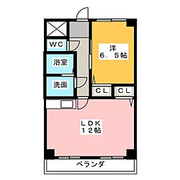リヴェールチエ 1LDKの間取図画像