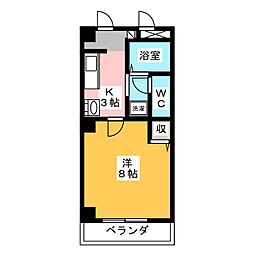 リオ・エテルノ 1Kの間取図画像