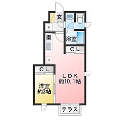 ポートハウス 1LDKの間取図画像