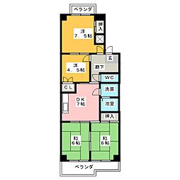 ル・アール 4DKの間取図画像