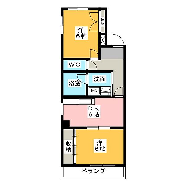 千寿ハイツ ｜愛知県名古屋市名東区高社２丁目(賃貸マンション2DK・3階・48.00㎡)の写真 その2