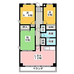 アスリート本郷 3LDKの間取図画像
