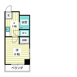 メゾン・ド・星ケ丘セーヌ 1Kの間取図画像