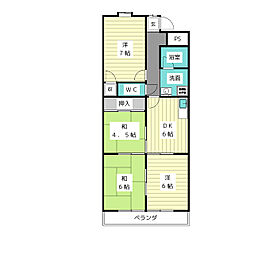 代万ビル 4DKの間取図画像