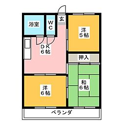 第2柴田ビル 3DKの間取図画像