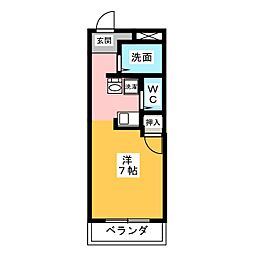 レジデンス一社 ワンルームの間取図画像