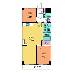ツインコート24 2LDKの間取図画像