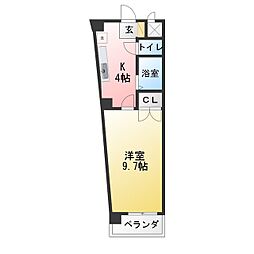 コトーヒロ 1Kの間取図画像
