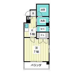 アールズコート一社東 1Kの間取図画像