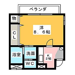 アールズコート本郷 1Kの間取図画像