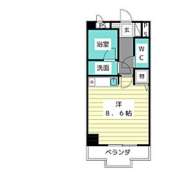 ライフ牧の里 ワンルームの間取図画像