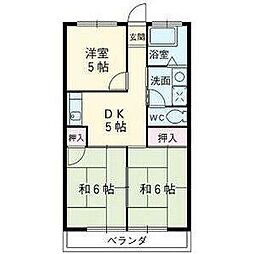 ヴィレッヂ一色 3DKの間取図画像