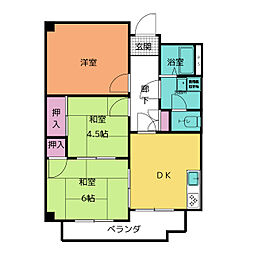 ライオンビル 3DKの間取図画像