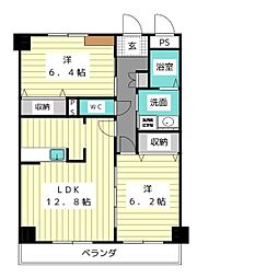 フォレストスクエアシバタ 2LDKの間取図画像