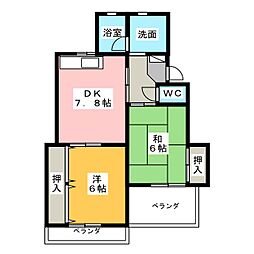 サンファミリア長久手I 1階2DKの間取り