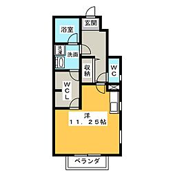 MaiyanVillas 1階ワンルームの間取り